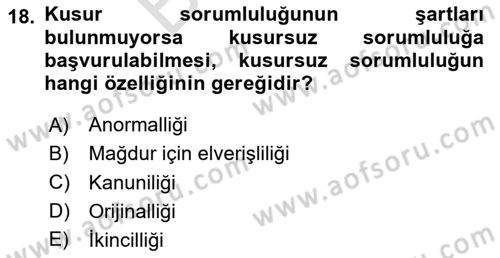İdare Hukuku Dersi 2024 - 2025 Yılı (Final) Dönem Sonu Sınav Soruları 18. Soru