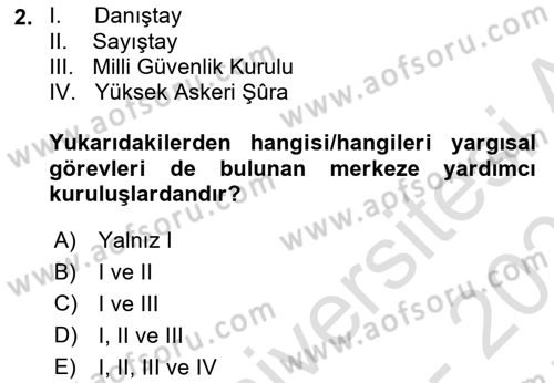 İdare Hukuku Dersi 2024 - 2025 Yılı (Final) Dönem Sonu Sınav Soruları 2. Soru