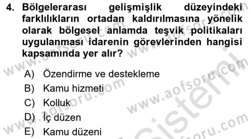 İdare Hukuku Dersi 2024 - 2025 Yılı (Final) Dönem Sonu Sınav Soruları 4. Soru