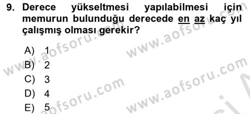 İdare Hukuku Dersi 2024 - 2025 Yılı (Final) Dönem Sonu Sınav Soruları 9. Soru