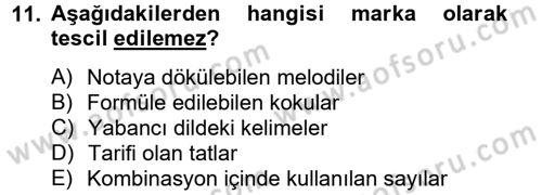Ticaret Hukuku 1 Dersi 2013 - 2014 Yılı (Vize) Ara Sınav Soruları 11. Soru