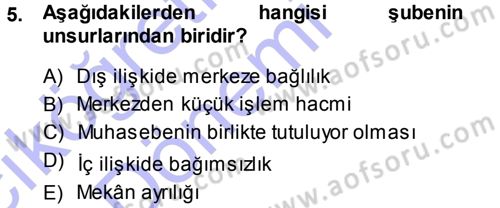 Ticaret Hukuku 1 Dersi 2013 - 2014 Yılı (Vize) Ara Sınav Soruları 5. Soru