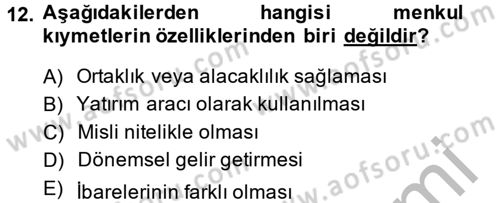 Ticaret Hukuku 2 Dersi 2013 - 2014 Yılı (Vize) Ara Sınav Soruları 12. Soru