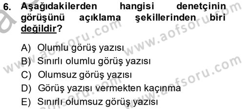 Ticaret Hukuku 2 Dersi 2013 - 2014 Yılı (Vize) Ara Sınav Soruları 6. Soru