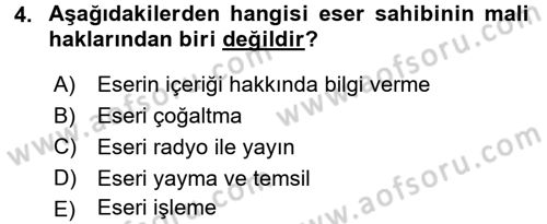 Medya Hukuku Dersi 2015 - 2016 Yılı (Final) Dönem Sonu Sınav Soruları 4. Soru