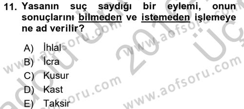 Medya Hukuku Dersi 2016 - 2017 Yılı 3 Ders Sınav Soruları 11. Soru