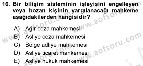 Medya Hukuku Dersi 2018 - 2019 Yılı (Vize) Ara Sınav Soruları 16. Soru