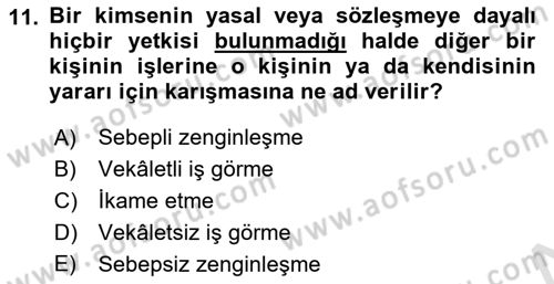 Medya Hukuku Dersi 2019 - 2020 Yılı (Final) Dönem Sonu Sınavı 11. Soru