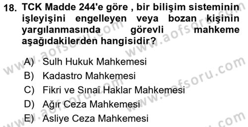 Medya Hukuku Dersi 2021 - 2022 Yılı (Vize) Ara Sınav Soruları 18. Soru