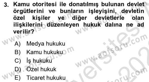 Medya Hukuku Dersi 2021 - 2022 Yılı (Vize) Ara Sınav Soruları 3. Soru