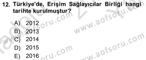 Medya Hukuku Dersi 2024 - 2025 Yılı Yaz Okulu Sınav Soruları 12. Soru