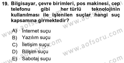 Medya Hukuku Dersi 2025 - 2026 Yılı (Vize) Ara Sınav Soruları 19. Soru