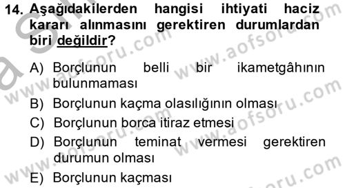 Vergi Usul Hukuku Dersi 2013 - 2014 Yılı (Vize) Ara Sınav Soruları 14. Soru