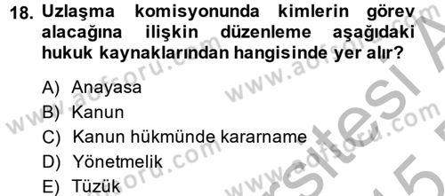 Vergi Usul Hukuku Dersi 2014 - 2015 Yılı (Final) Dönem Sonu Sınav Soruları 18. Soru
