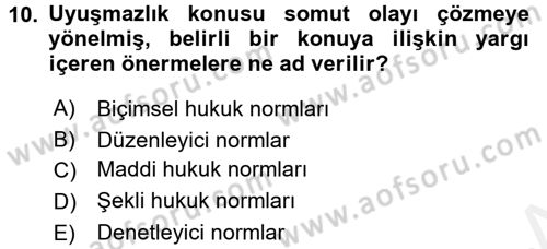 Vergi Usul Hukuku Dersi 2015 - 2016 Yılı (Vize) Ara Sınavı 10. Soru