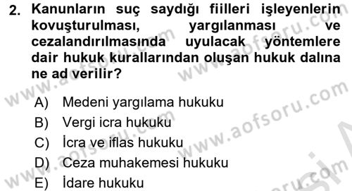 Vergi Usul Hukuku Dersi 2015 - 2016 Yılı (Final) Dönem Sonu Sınav Soruları 2. Soru