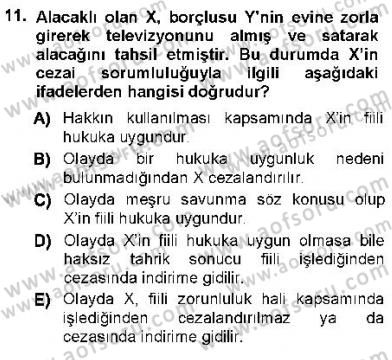 Ceza Hukukuna Giriş Dersi Ara Sınavı Deneme Sınav Soruları 11. Soru
