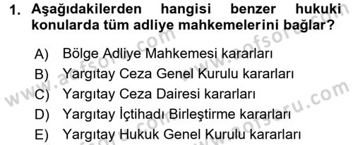 Ceza Hukukuna Giriş Dersi 2017 - 2018 Yılı 3 Ders Sınav Soruları 1. Soru