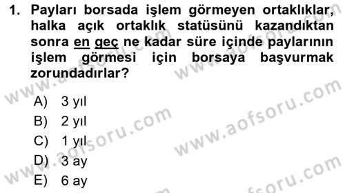 Ticaret Hukukuna Giriş Dersi 2020 - 2021 Yılı Yaz Okulu Sınav Soruları 1. Soru