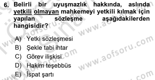 Ticaret Hukukuna Giriş Dersi 2020 - 2021 Yılı Yaz Okulu Sınav Soruları 6. Soru