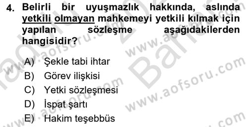 Ticaret Hukukuna Giriş Dersi 2021 - 2022 Yılı (Vize) Ara Sınav Soruları 4. Soru