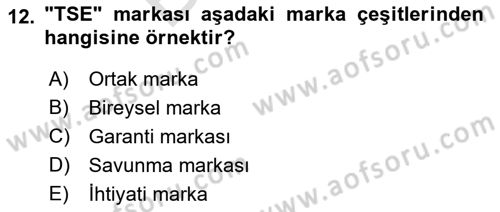 Ticaret Hukukuna Giriş Dersi 2021 - 2022 Yılı (Final) Dönem Sonu Sınav Soruları 12. Soru