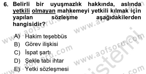 Ticaret Hukukuna Giriş Dersi 2023 - 2024 Yılı (Vize) Ara Sınav Soruları 6. Soru