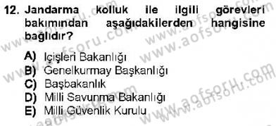 Özel Güvenlik Hukuku 1 Dersi Ara Sınavı Deneme Sınav Soruları 12. Soru
