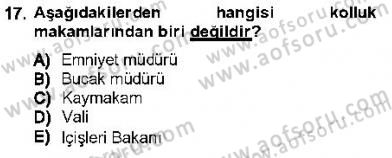 Özel Güvenlik Hukuku 1 Dersi Ara Sınavı Deneme Sınav Soruları 17. Soru