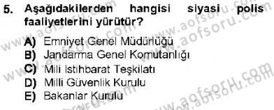 Özel Güvenlik Hukuku 1 Dersi Ara Sınavı Deneme Sınav Soruları 5. Soru