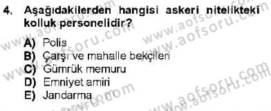 Özel Güvenlik Hukuku 1 Dersi 2012 - 2013 Yılı (Final) Dönem Sonu Sınav Soruları 4. Soru