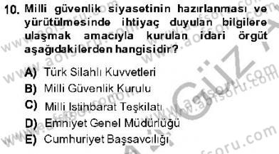Özel Güvenlik Hukuku 1 Dersi Ara Sınavı Deneme Sınav Soruları 10. Soru