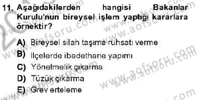 Özel Güvenlik Hukuku 1 Dersi Ara Sınavı Deneme Sınav Soruları 11. Soru