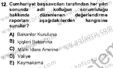 Özel Güvenlik Hukuku 1 Dersi Ara Sınavı Deneme Sınav Soruları 12. Soru