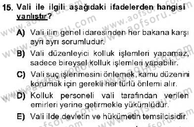 Özel Güvenlik Hukuku 1 Dersi 2013 - 2014 Yılı (Vize) Ara Sınav Soruları 15. Soru