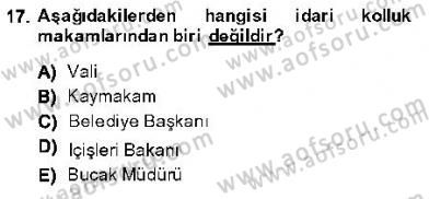 Özel Güvenlik Hukuku 1 Dersi Ara Sınavı Deneme Sınav Soruları 17. Soru