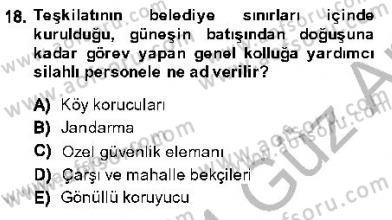 Özel Güvenlik Hukuku 1 Dersi Ara Sınavı Deneme Sınav Soruları 18. Soru