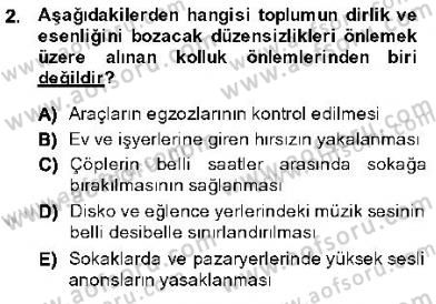 Özel Güvenlik Hukuku 1 Dersi Ara Sınavı Deneme Sınav Soruları 2. Soru