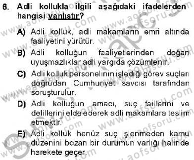 Özel Güvenlik Hukuku 1 Dersi Ara Sınavı Deneme Sınav Soruları 6. Soru