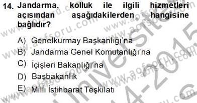 Özel Güvenlik Hukuku 1 Dersi Ara Sınavı Deneme Sınav Soruları 14. Soru