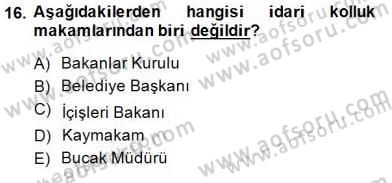 Özel Güvenlik Hukuku 1 Dersi 2014 - 2015 Yılı (Vize) Ara Sınav Soruları 16. Soru