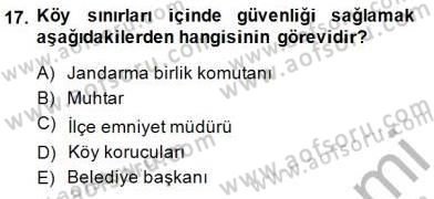 Özel Güvenlik Hukuku 1 Dersi 2014 - 2015 Yılı (Vize) Ara Sınav Soruları 17. Soru