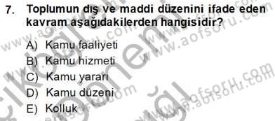 Özel Güvenlik Hukuku 1 Dersi 2014 - 2015 Yılı (Vize) Ara Sınav Soruları 7. Soru