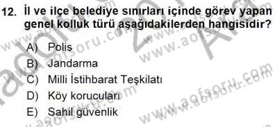 Özel Güvenlik Hukuku 1 Dersi Ara Sınavı Deneme Sınav Soruları 12. Soru