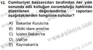 Özel Güvenlik Hukuku 1 Dersi Ara Sınavı Deneme Sınav Soruları 13. Soru