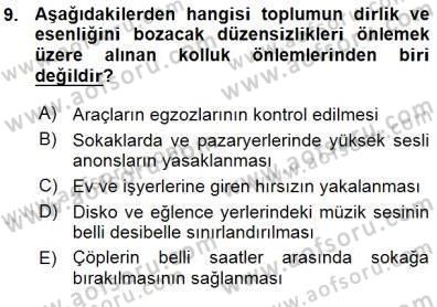 Özel Güvenlik Hukuku 1 Dersi Ara Sınavı Deneme Sınav Soruları 9. Soru