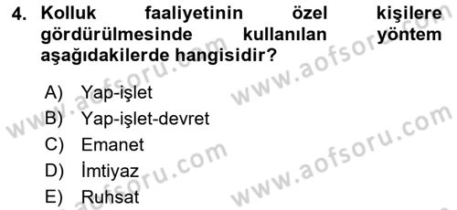 Özel Güvenlik Hukuku 1 Dersi 2021 - 2022 Yılı Yaz Okulu Sınav Soruları 4. Soru
