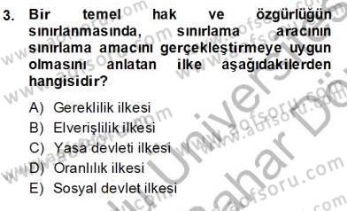 Özel Güvenlik Hukuku 2 Dersi 2013 - 2014 Yılı (Final) Dönem Sonu Sınav Soruları 3. Soru