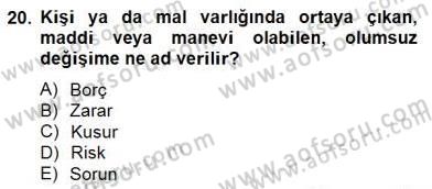 Özel Güvenlik Hukuku 2 Dersi 2014 - 2015 Yılı (Final) Dönem Sonu Sınav Soruları 20. Soru