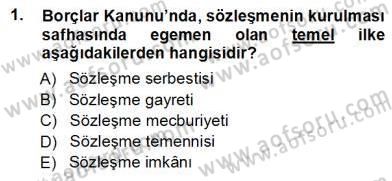 Tüketici Hukuku Dersi 2012 - 2013 Yılı (Vize) Ara Sınav Soruları 1. Soru